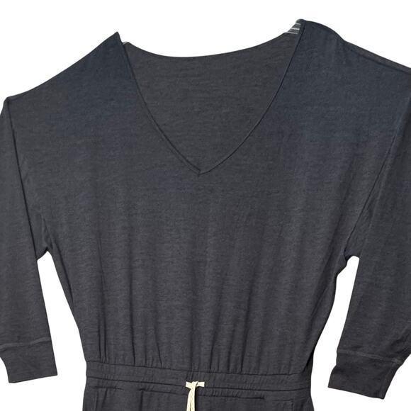 VUORI LUX V-Neck Long Dolman Sleeve Drawstring Jumpsuit Women Navy Blue No Size - Picture 3 of 7